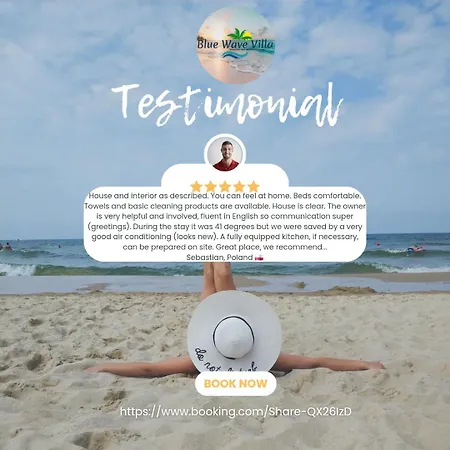 Beachfront Blue Wave In Private Qerret, Albania 빌라 골렘